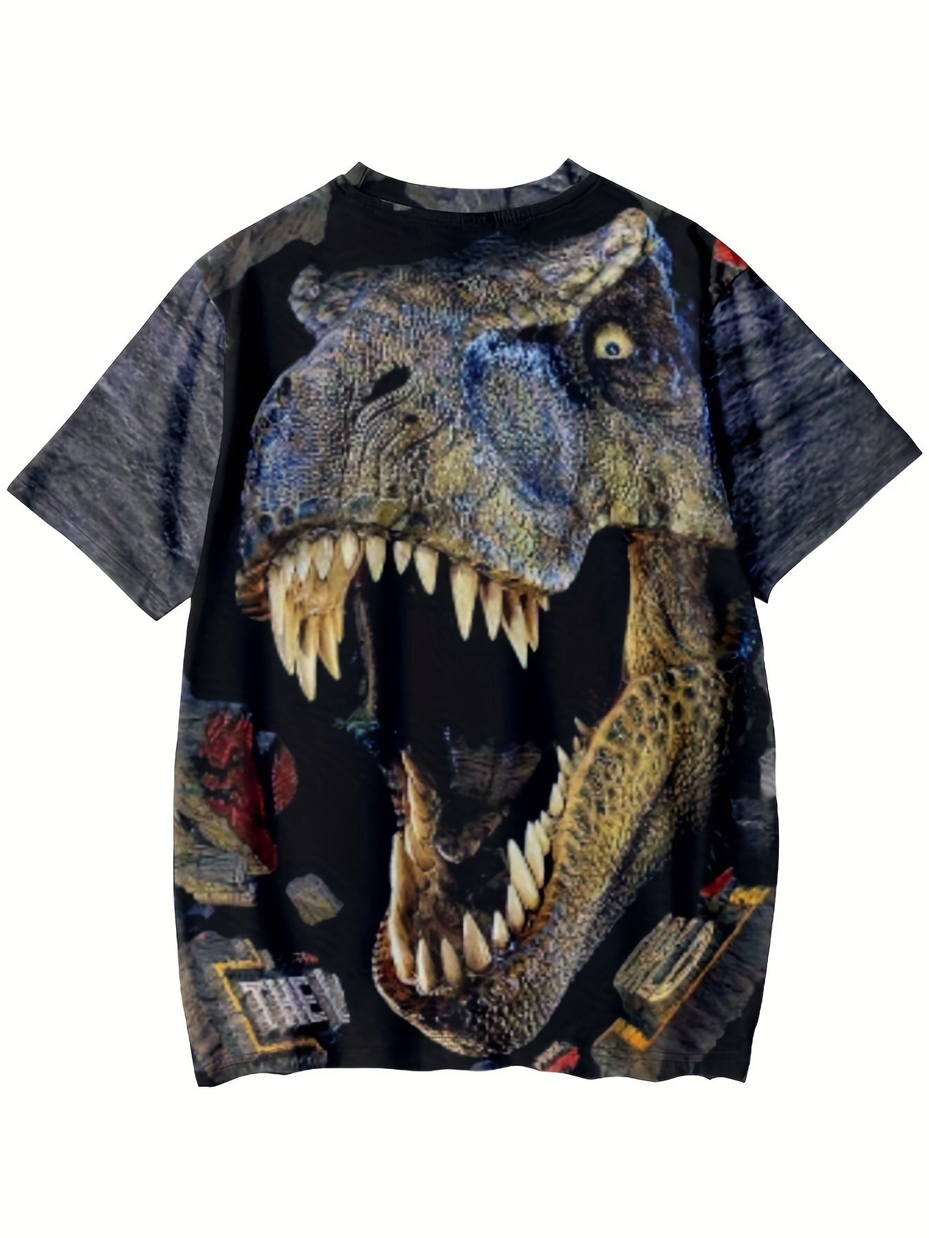Boys Dinosaur T Shirt 3D Print Short Sleeves Summer Fun