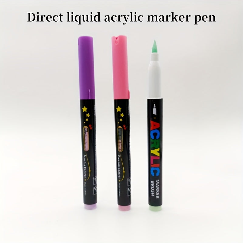 36pc Acrylic Marker Set Soft Grip Medium Tip Waterproof Ideal for Art and Crafts