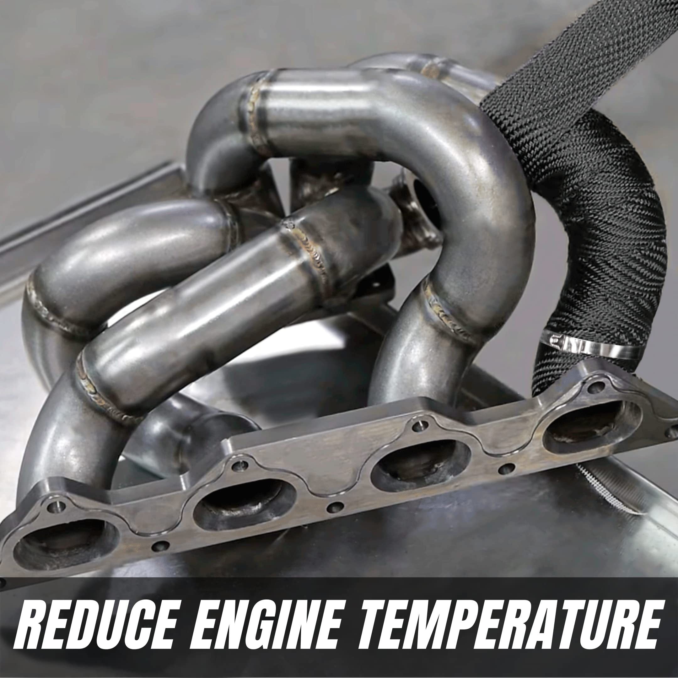 Motorcycle Fiberglass Heat Wrap Roll with Stainless Ties