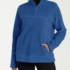 Solid Sweatshirt Long Sleeve with Kangaroo Pocket