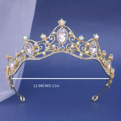 Silvery Crystal Tiara Crown Rhinestone Bridal Hair Accessories for Wedding