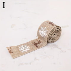 Christmas Burlap Ribbon Polka Dot Tree Decoration Japanese Ribbon