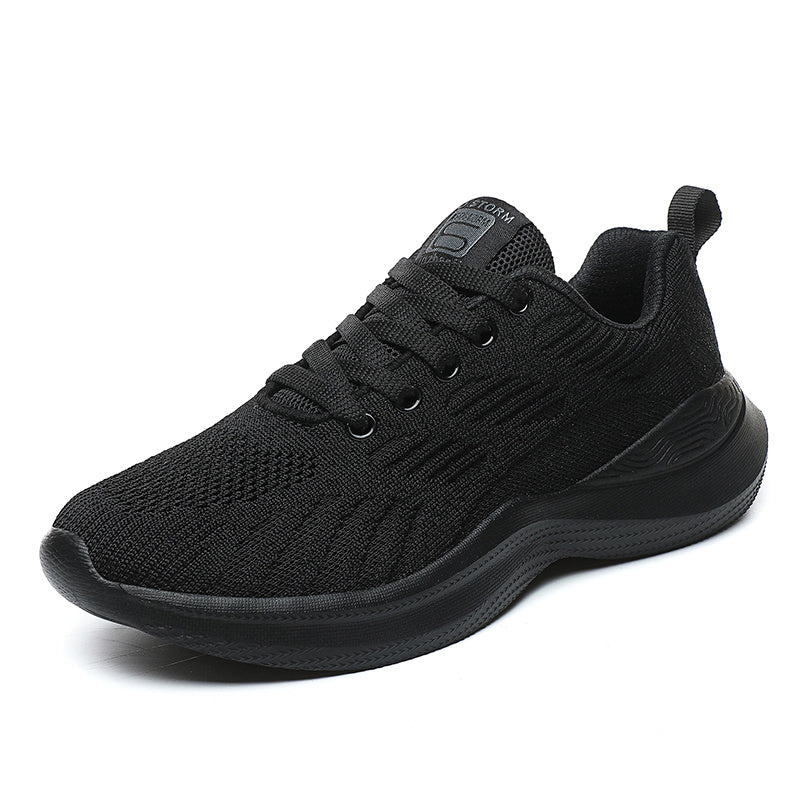 Women's Breathable Knitted Low Top Sneakers Lightweight Soft Sole Running Shoes