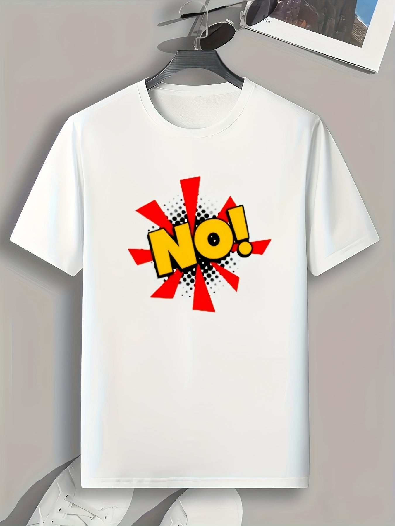 Pattern Print Men's Sports T-shirt for Fitness Activities