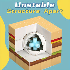 3x3 Hamburger Cube Puzzle Easy Brain Teaser Develops Hand Eye Coordination