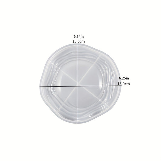 Wave Flower Tray Epoxy Silicone Mold Crystal Drip Plaster Cement Irregular