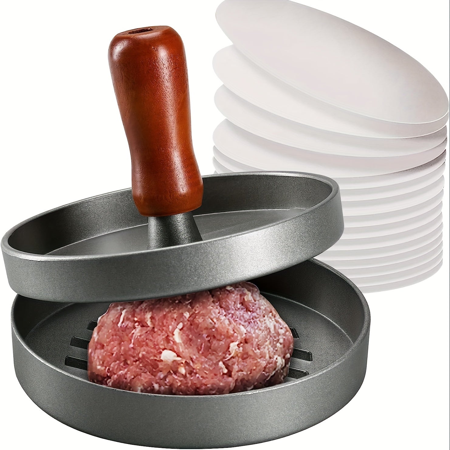 Manual Burger Press Non-stick Coated Grill Patty Maker Mould