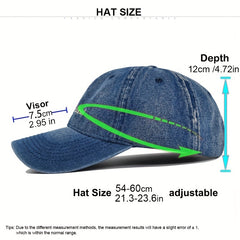 Embroidered Cowboy Hat Retro Curved Brim Cap