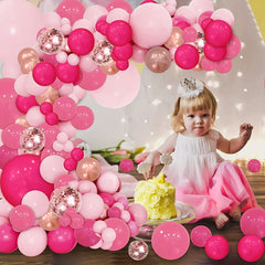143pcs Pink Balloon Garland Set for Birthday Parties Wedding Decor