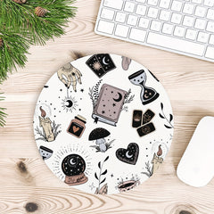 Round Mouse Pads Washable Fabrics Non Slip Rubber Base Computer Mouse Pads