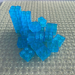 20pcs Transparent ABS 2x2 Building Blocks MOC High Brick Bricks in 6 Colors