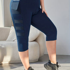 Mesh Contrast High Rise Yoga Leggings