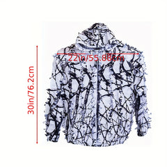 3D Leaf Suit Snow Camouflage Ghillie Set for Winter Halloween