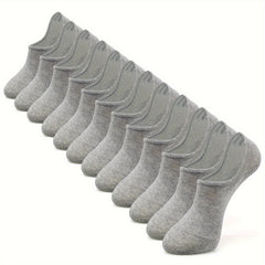 Men's Solid Liner Anklets Socks Nylon Blend Soft Breathable Sweat Absorbent
