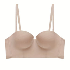 Glossy Thick Cup Everyday Bra Breathable Push Up Intimates Bra