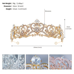Crystal Wedding Headpiece Rhinestone Tiara Crown Bride Wedding Tiara