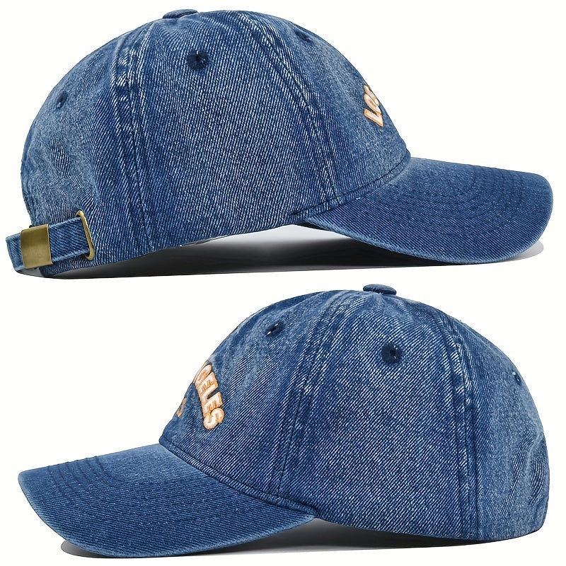 Embroidered Baseball Cap Los Angeles Curved Brim Hat