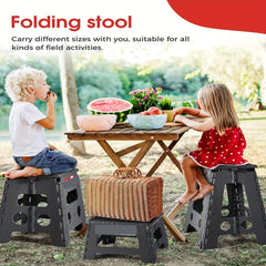 22" Tall Folding Step Stool Non Slip Foldable Step Stool