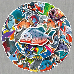 50 Mermaid Cartoon Graffiti Stickers DIY Car Decoration Waterproof Stickers