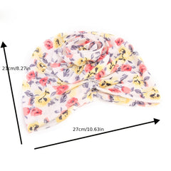 Boho Print Swirl Knotted Turban Cap Hair Bonnet Women's Hat