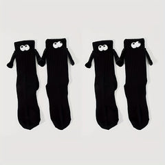Funny Cotton Mid Calf Socks With Magnetic 3D Hand Dolls