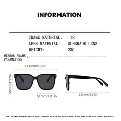 Square Polarized Sunglasses Men's Driving Sunshade UV Protection