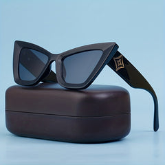 Cat Eye Sunglasses Small Frame Men Women Glasses Case