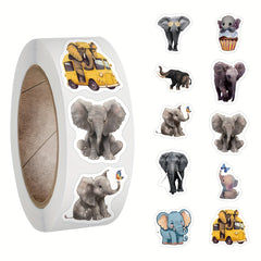500pcs Elephant Stickers Scrapbook Journal Laptop Bumper Skateboard Cartoon