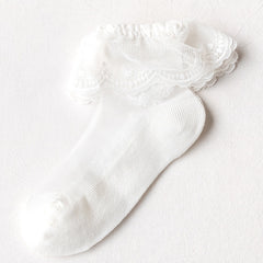 Kids Girls Cotton Lace Socks Princess Dressy Socks