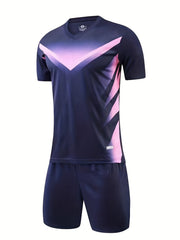 2pcs Kid's Football Jersey & Shorts Set for Soccer Training