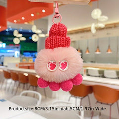 Colorful Small Octopus Plush Keychain Funny Cartoon Doll Jewelry Girls