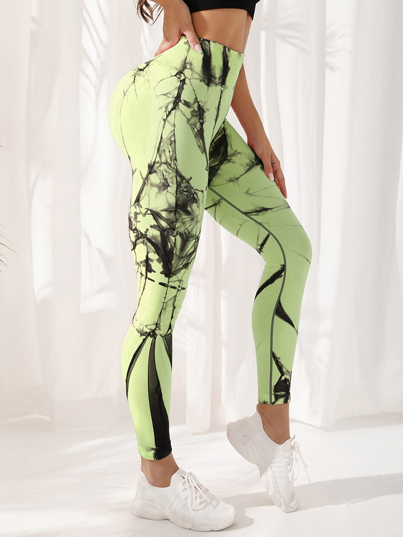 Tie Dye High Waist Yoga Pants Quick Dry Leggings Women's Activewear