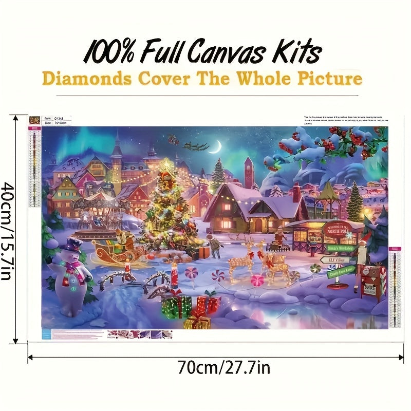 Christmas Night Diamond Painting Kit Snowman Full Embroidery Cross Stitch