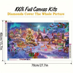 Christmas Night Diamond Painting Kit Snowman Full Embroidery Cross Stitch