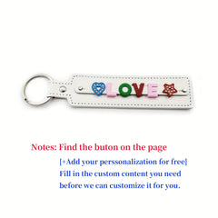 Personalized Pet Memorial Keychain - Up to 8 Letters - Colorful Letters
