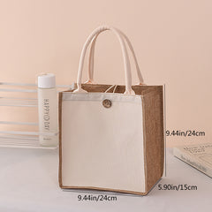 Canvas Bag Handbag Versatile Grocery Bag Casual Shopping Bag