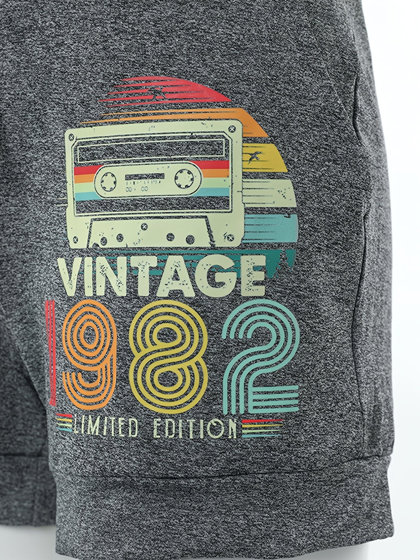 Vintage Print Drawstring Shorts Women's Clothing