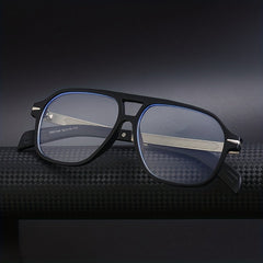 Retro Double Beam Sunglasses Large Frame Men Driving UV Protection