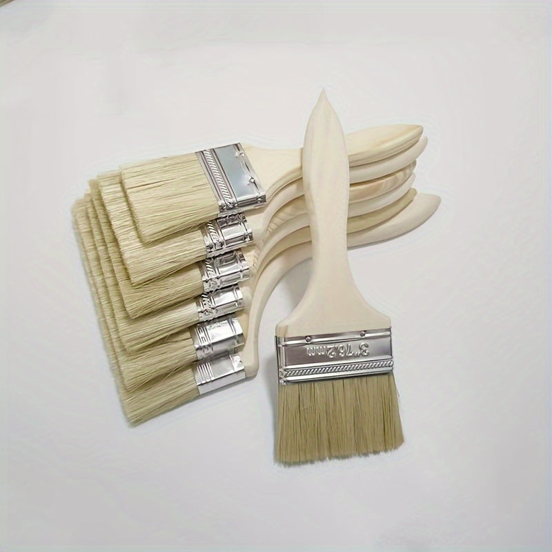 5pcs Wooden Handle Paint Brush Cleaning Hair Brush Long Hair Brush