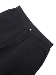 Solid High Rise Wide Leg Cargo Jeans With Pockets