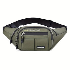 Men's Waist Pack Oxford Cloth Sports Chest Bag Large Capacity Crossbody Backpack