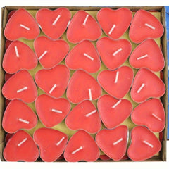 50pcs Heart Shaped Smokeless Candles for Romantic Occasions