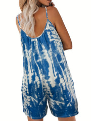 Tie Dye Cami Romper with Pockets