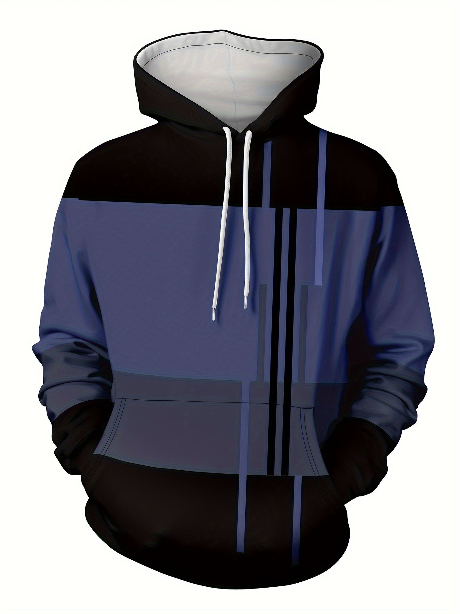 Graphic Hoodie With Kangaroo Pocket Loose Hooded Pullover