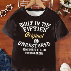 50s Print Short Sleeve T-shirt for Girls