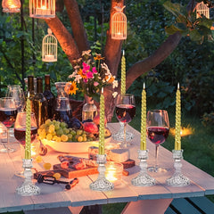Glass Cone Candlestick for Halloween Weddings Parties