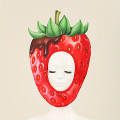 Red Strawberry Hat Fruit Carnival Costume Headgear