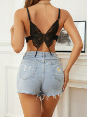 Lace Push Up Bra with Butterfly Embroidery