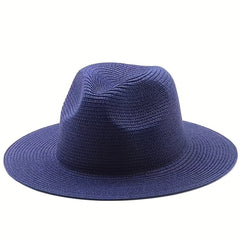 Vintage Sun Hat Straw Women Beach Fedora Cap