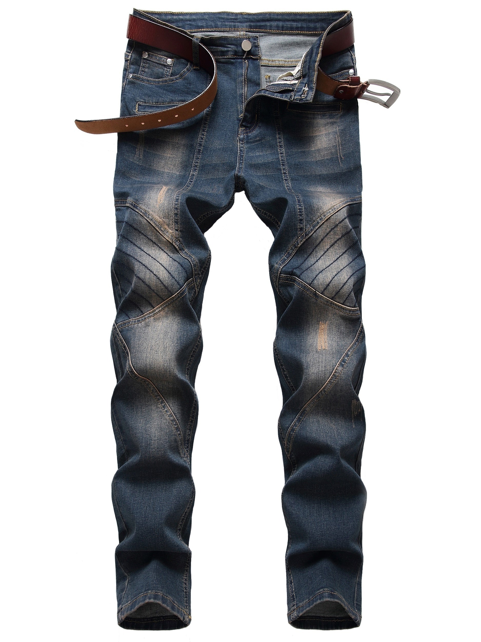 Men's Skinny Denim Jeans with Cool Designs
